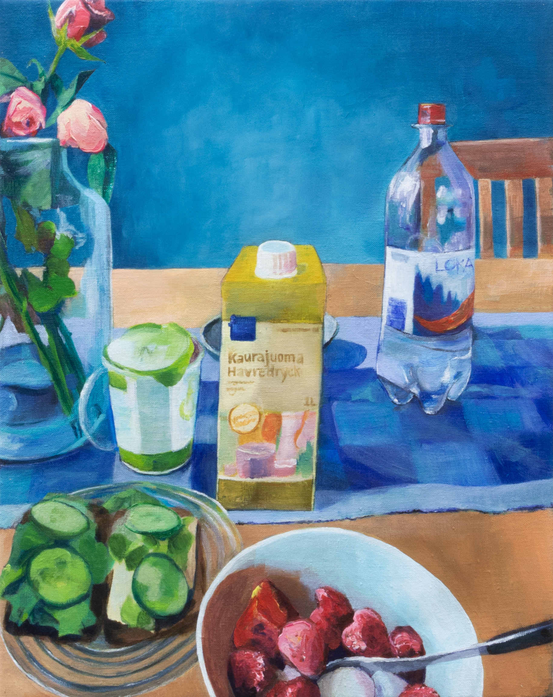 AAMIAINEN YHDELLE (2025) Akryyli kankaalle, 49 x 39 cm