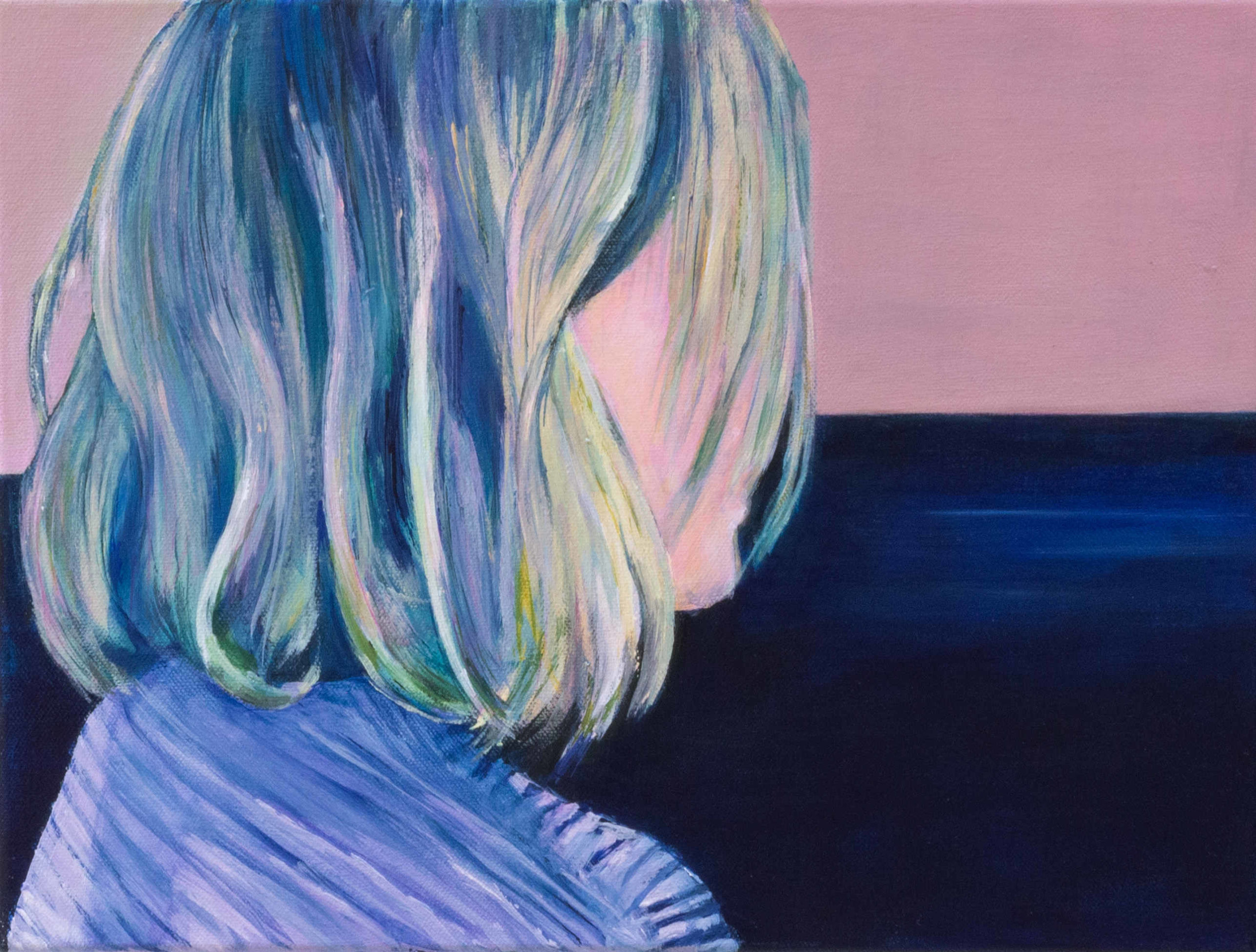 KAIKKI MENEE OHI (2025), Akryyli kankaalle, 25 x 33 cm